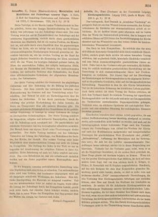 314-315 [Rezension] Achelis, Hans, Kirchengeschichte