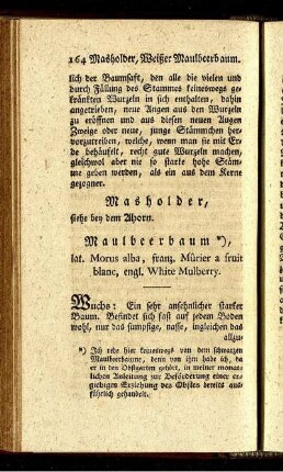 Maulbeerbaum - Preußelbeerstrauch.