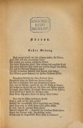 Wielands Werke, 1. Oberon. Poetische Erzählungen und Märchen