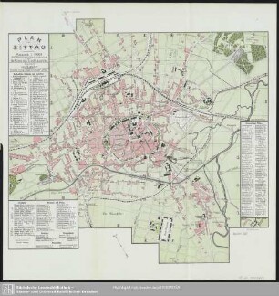 Karte : Plan von Zittau