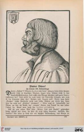 34: Findet Dürer! : zu seinem 450. Geburtstage