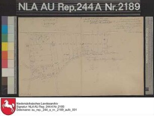 Plan der sogenannten "Strakholter Torfasseln" in der Colonie Vossbarg, Gemeindebezirk Strackholt