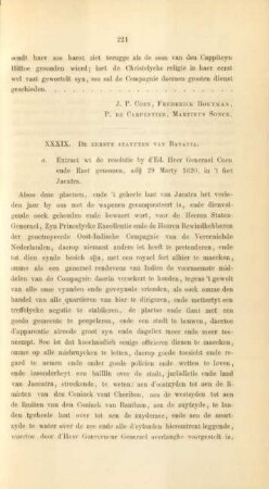 XXXIX. De eerste statuten van Batavia