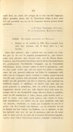 XXXIX. De eerste statuten van Batavia