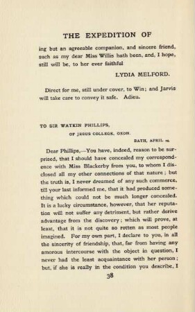 To Sir Watkin Phillips, of Jesus College, Oxon
