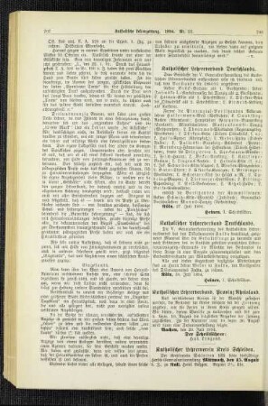 Katholischer Lehrerverband, Provinz Rheinland