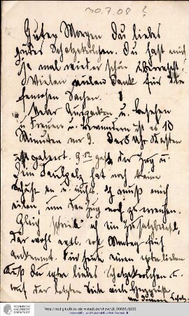 Brief vom 30.07.1908