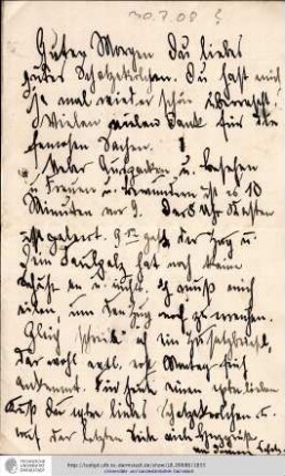 Brief vom 30.07.1908