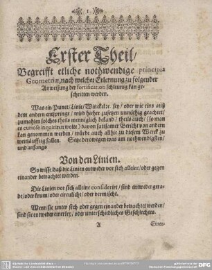 Von den Linien.