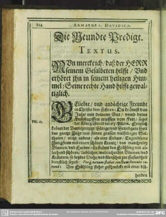 Die Neundte Predigt