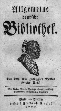 Des drey und zwanzigsten Bandes zweytes Stück.