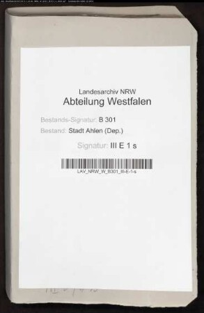 Dolle [contra] Ahlen wegen Viehtrift in Schlick u.s.w.