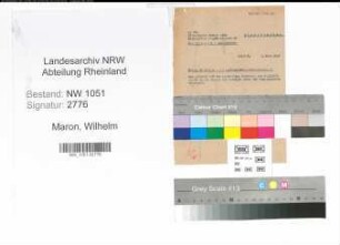 Entnazifizierung Wilhelm Maron , geb. 00.00.0000 ()