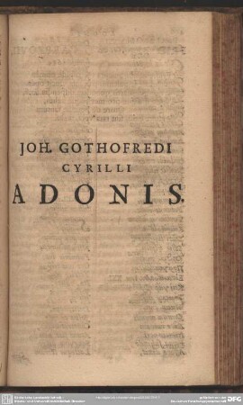 Cyrilli Adonis