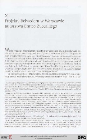 X. Projekty Belwederu w Warszawie autorstwa Enrico Zuccalliego