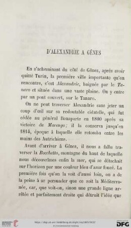 D´Alexandrie a Gênes