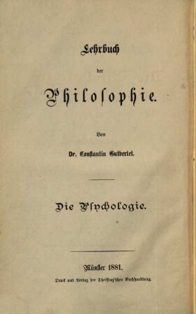 Lehrbuch der Philosophie. 3