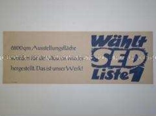 Maueranschlag mit Wahlpropaganda der SED zu den Gemeindewahlen 1946