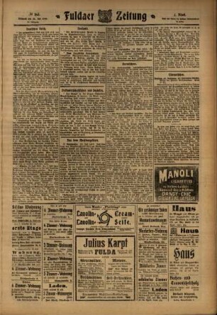 Zweite Ausgabe vom Mittwoch, den 20. Juli 1910.