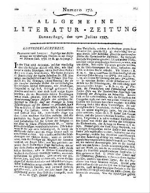 Beyträge zur Beförderung des vernünftigen Denkens in der Religion. H. 9. [Hrsg. v. H. Corrodi.] Frankfurt, Leipzig 1786