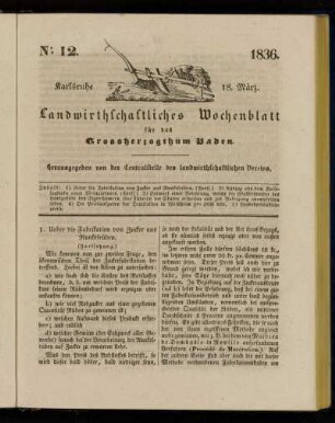 No 12. 1836. 18. März