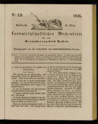 No 12. 1836. 18. März