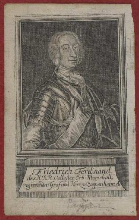 Bildnis des Friedrich Ferdinand zu Pappenheim