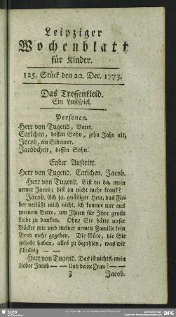 125. Stück den 20. Dec. 1773