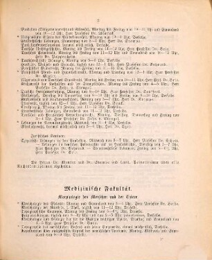 Verzeichnis der Vorlesungen an der Schlesischen Friedrich-Wilhelms-Universität zu Breslau. 1887/88, WS
