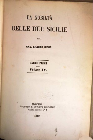 La Nobilità del regno delle due Sicilie, I,4
