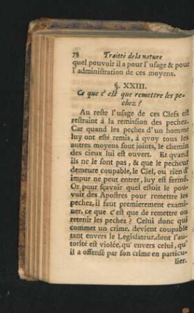 § XXIII. Ce que est que remettre les pechez?