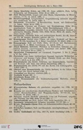 Holzarbeiten (Nr. 407-414)