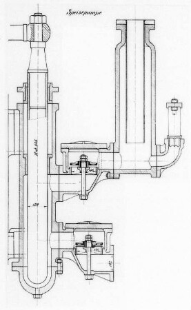 Speisepumpe, Konstruktionszeichnung : Technikgeschichte | Maschinenbau | Hebezeuge | Pumpen, Ventilatoren, Kompressoren