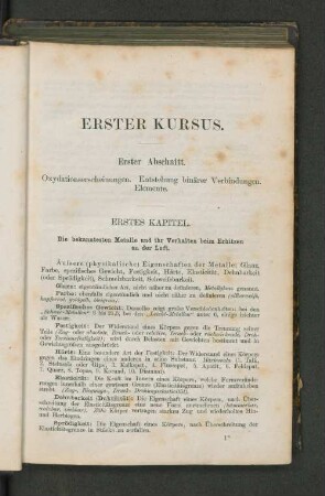Erster Kursus.