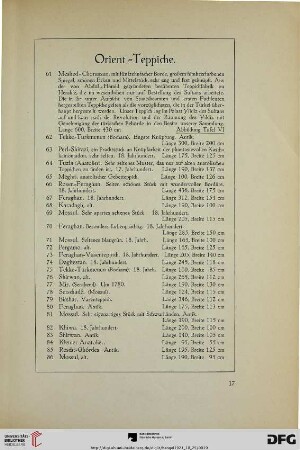 Orient=Teppiche (Nr. 61-86)
