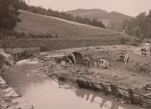 Unwetterkatastrophe Juli 1927 : Ruine der Leglermühle bei Glashütte im Müglitztal. Unwetterkatastrophe 8./9. Juli 1927