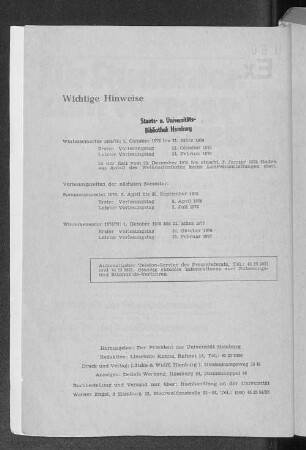 Wichtige Hinweise