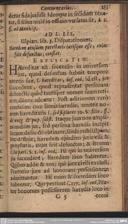 Ad L.LIX. Ulpian. lib. 3. Disputationum