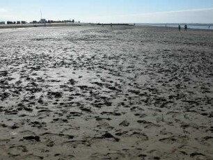 Wattenmeer vor der Nordseeinsel Baltrum : Wattenmeer vor der Nordseeinsel Baltrum, aufgenommen 2004