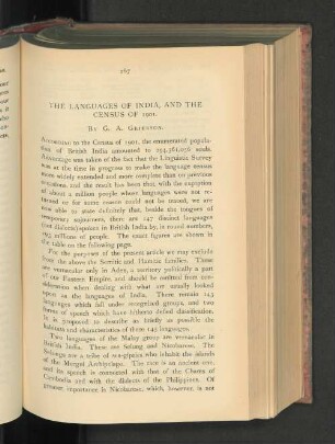 The Languages of India, and the Census of 1901.