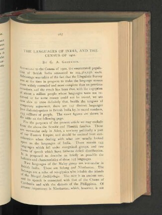 The Languages of India, and the Census of 1901.