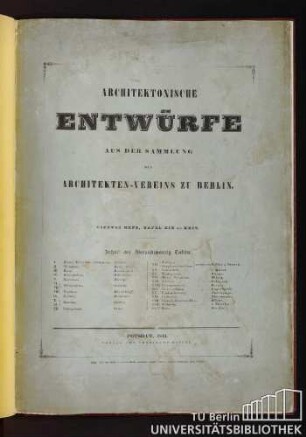 Inhalt der vierundzwanzig Tafeln.