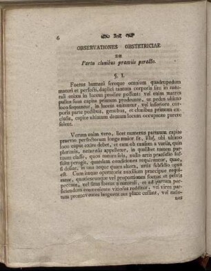 Observationes Obstetriciae De Partu clunibus praeviis peracto.