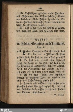 [Am sechsten Sonntage nach Trinitatis]
