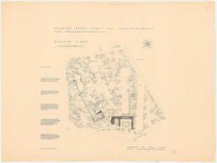 Beispiel eines Schau- und Sichtungsgartens für Pflanzenzüchtungen Schlosspark Bellevue, Berlin-Tiergarten: Lageplan