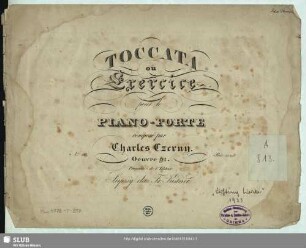 Toccata ou Exercice pour le Piano-Forte : Oeuvre 92