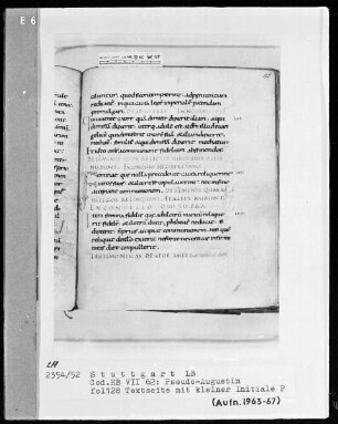Quadripartitus (Sammlung von Patresexerpten und Kanones in vier Büchern) — Initiale F (eminae), Folio 128recto
