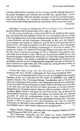 Appel, Rolf :: Lessing am Gänsemarkt, die Geschichte eines Denkmals : Barsbüttel, Ruhe, 2004
