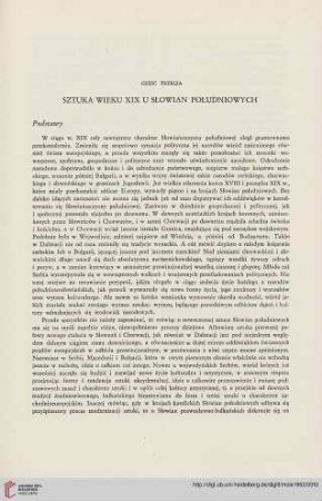 Część trzecia – Sztuka wieku XIX u Słowian południowych