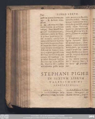 Stephani Pighii In Sextum Librum Valerii Maximi Annotationes.
